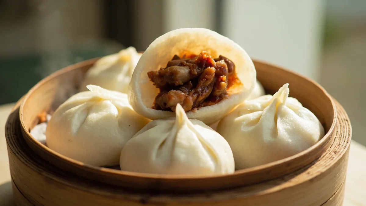 Char siu bao (barbecue pork buns): 叉烧包