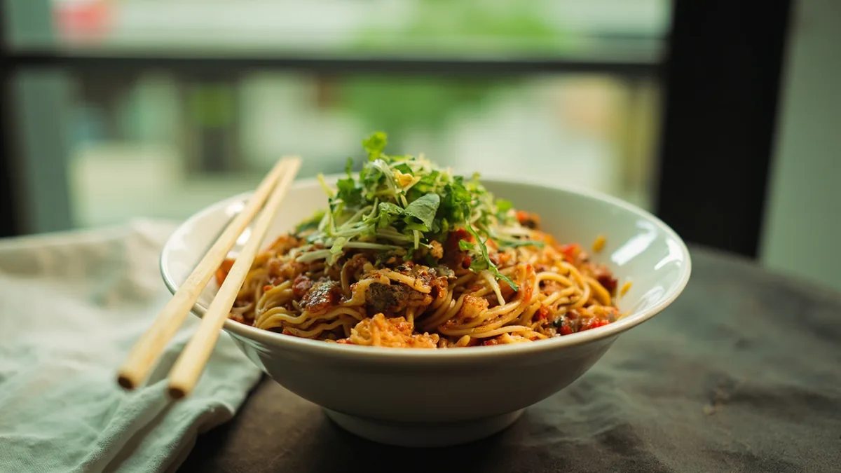 Dan dan noodles: 担担面