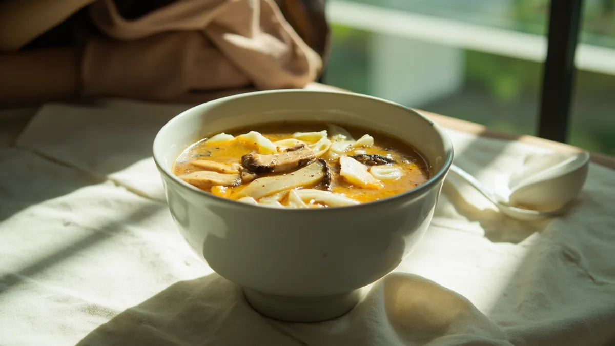 Hot and sour soup: 酸辣汤
