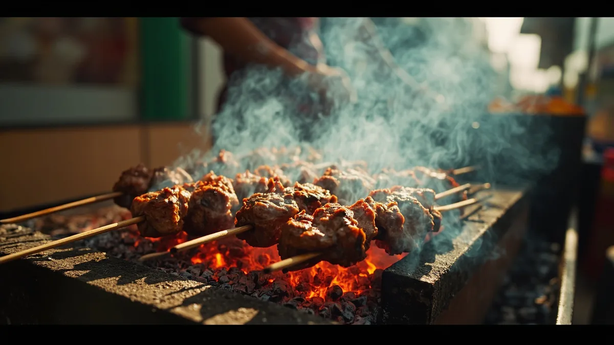 Lamb skewers: 羊肉串