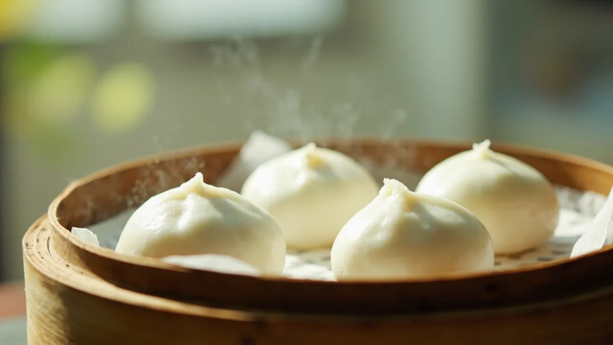 Mantou (plain steamed bun): 馒头