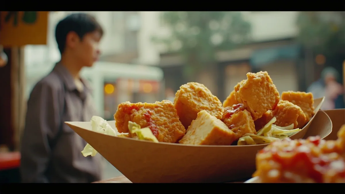 Stinky tofu: 臭豆腐