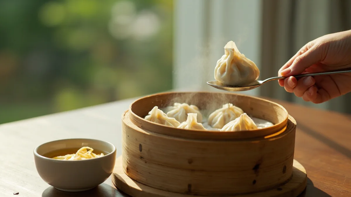 Soup dumplings (xiaolongbao): 小笼包