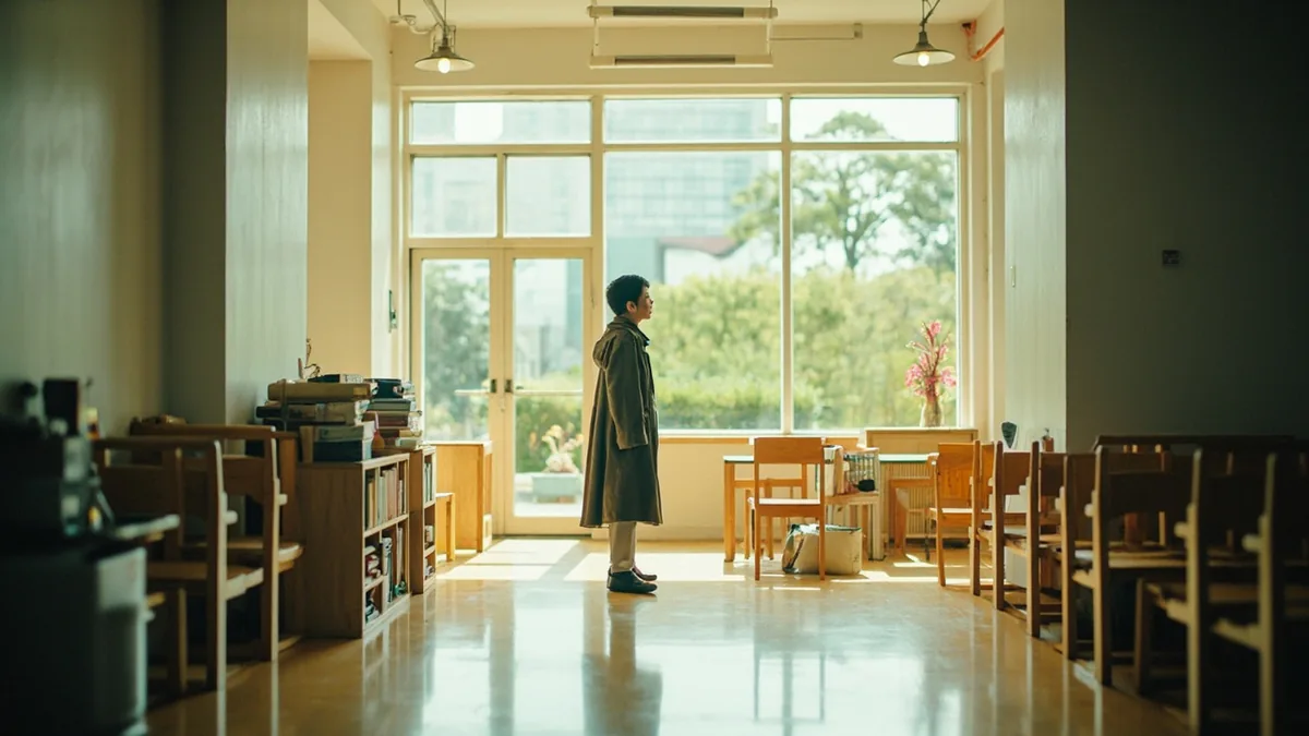 A recently renovated community space appears strikingly fresh and new, showing a complete transformation, illustrating “complete transformation” in Chinese: 焕然一新 (huàn rán yī xīn)