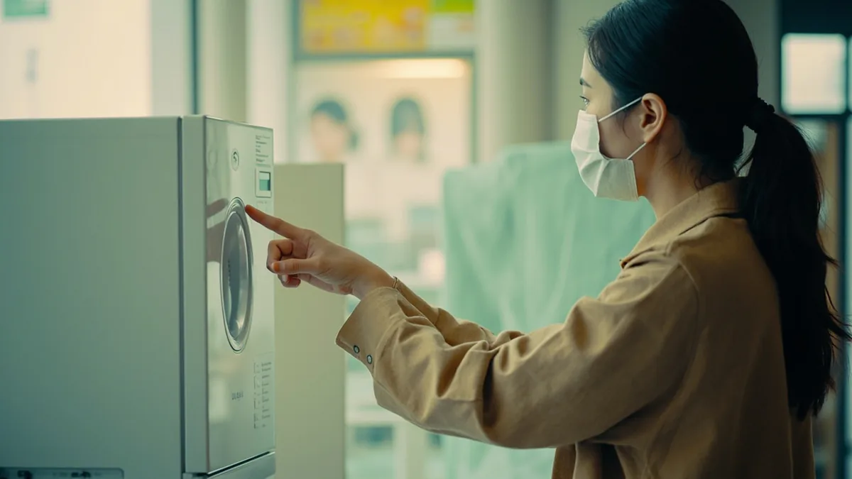 A customer asks about product support at a counter, illustrating “what about after-sales service” in Chinese: 售后服务呢？ (shòuhòu fúwù ne?)